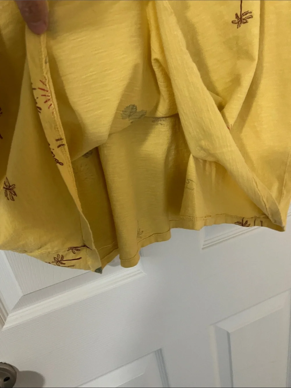 Sonoma Mustard Crewneck Tee with Sun and Palm Accent